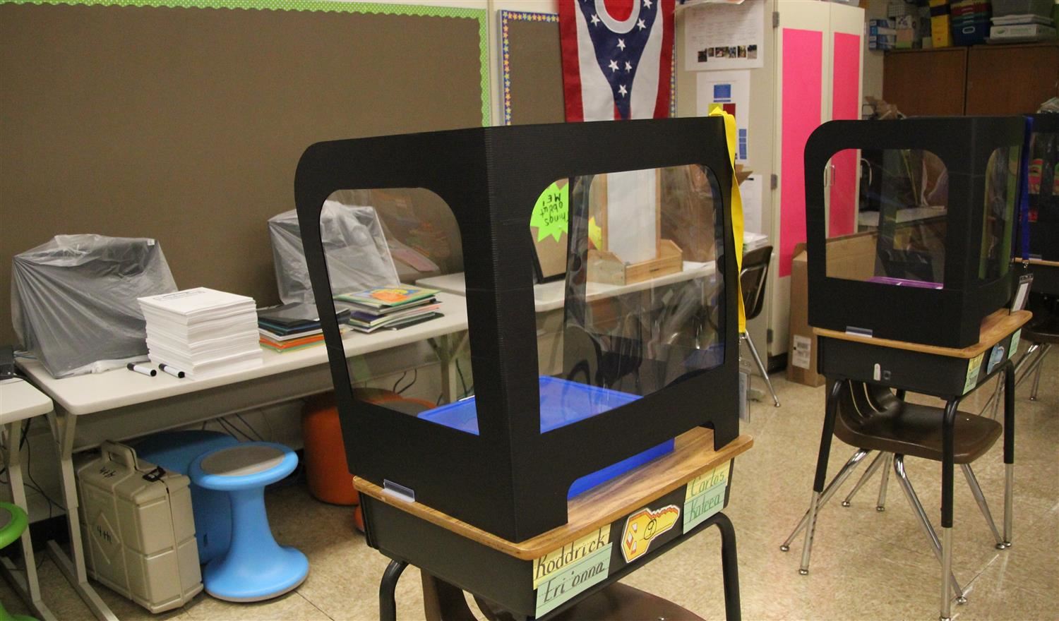 Blended Learning Desk Setup 